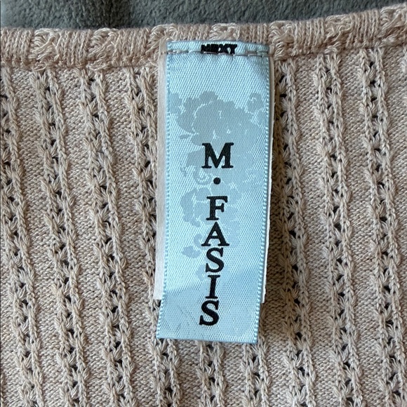 MASSA Cream Ribbed Notch-Neck Tank - Picture 2 of 2